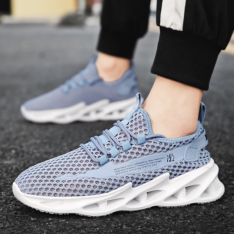 Men Shoes Summer 2023 New Breathable Mesh Hollow Tennis Shoes Man Running Sneakers Casual Sports Walking Shoes Tenis Masculino
