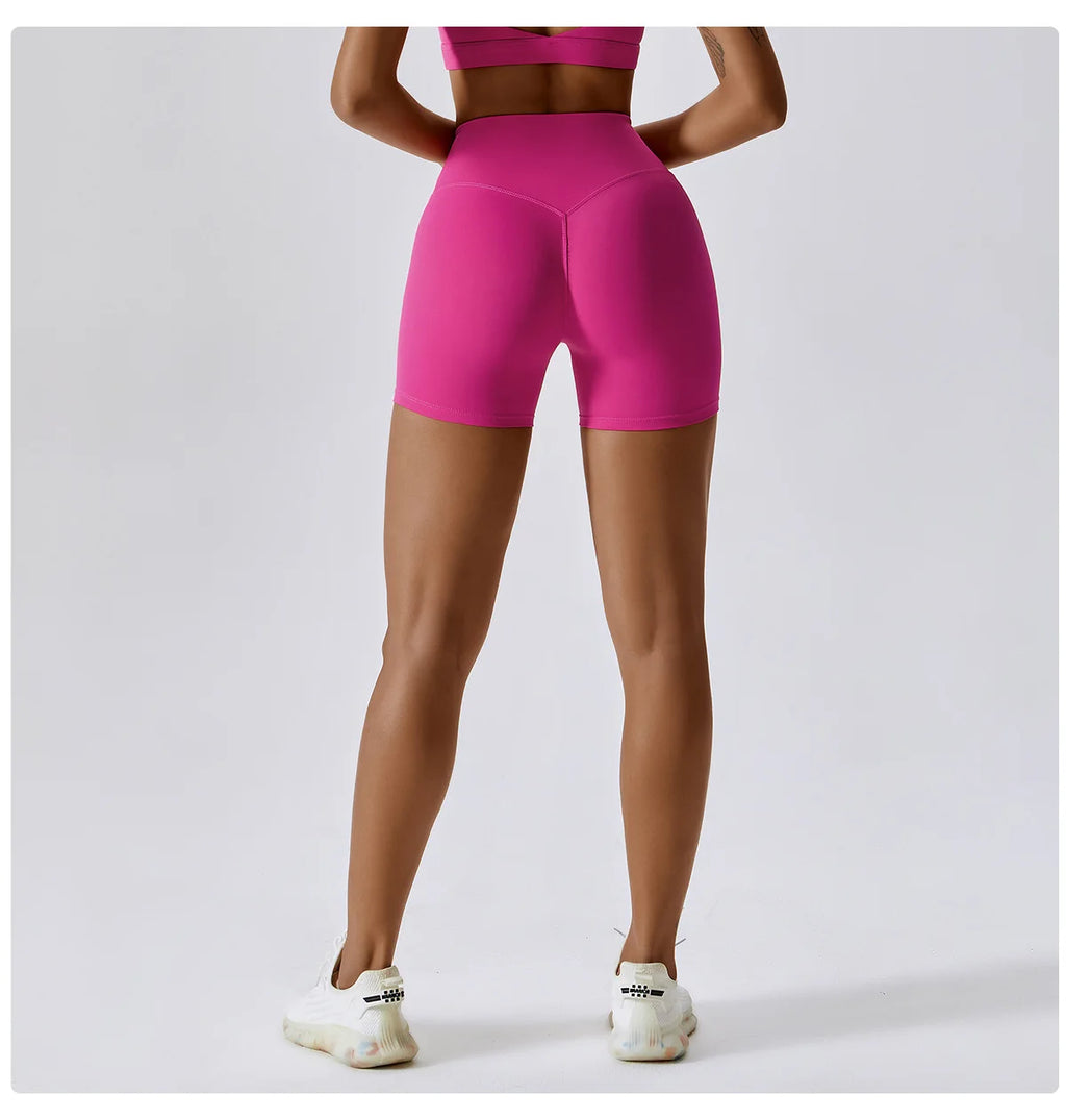High Waist Workout Shorts Gym Wear Woman Fitness Outfits Yoga Pants Women Soft Workout Tights Spandex Solid Seamless Shorts