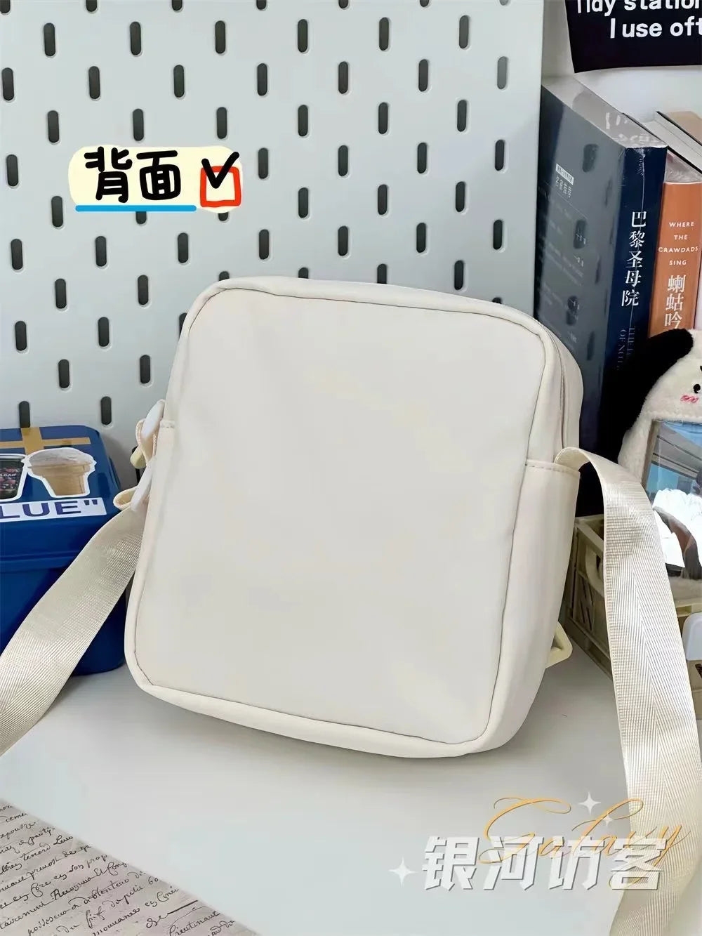 Y2K Mini Itabag Women Korean Casual Crossbody Bags Transparent Pocket Small Shoulder Bag Purses and Phone Ita Bag DIY Bag