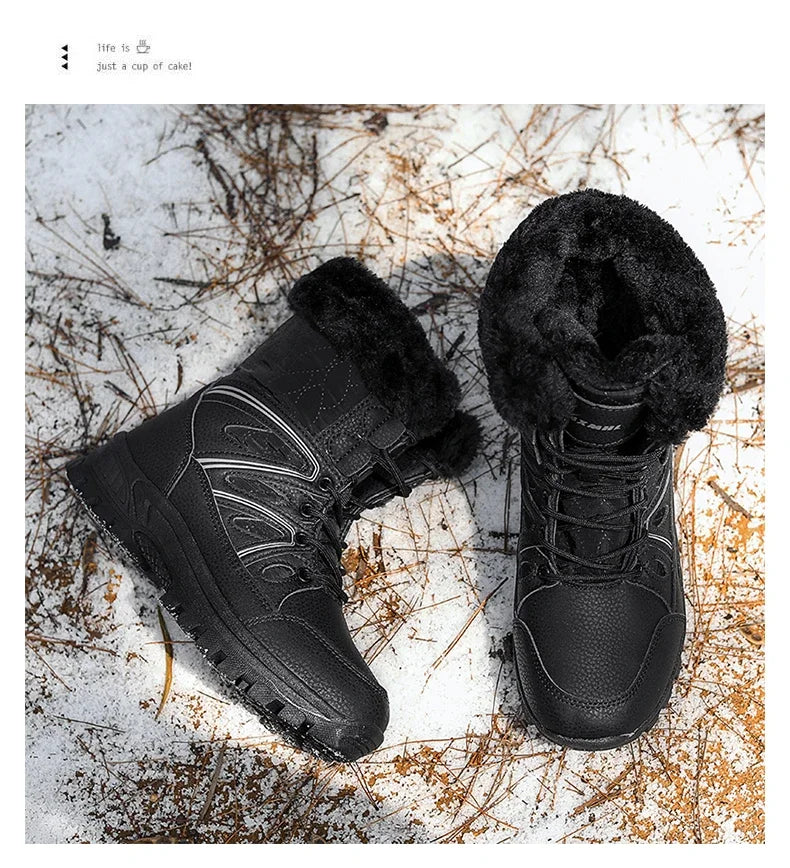 Winter Snow Boots Women High-top Outdoor Casual Keep Warm Soft Plush Ankle Boots Women Anti-slip Wear-resistant Women Shoes