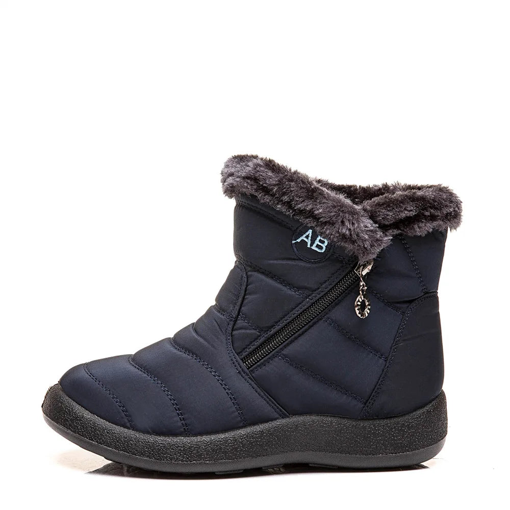 Winter Women Boots Thick Bottom Ankle Boots Women Waterproof Boots Fashion Women Shoes Solid Color Ladies Shoes Female Sneakers