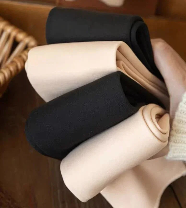 Winter Snow Long Socks Women Warm Over Knee Tights Soft Velvet Thicken Plush Thigh High Stockings Female Sleeping Boots Leggings
