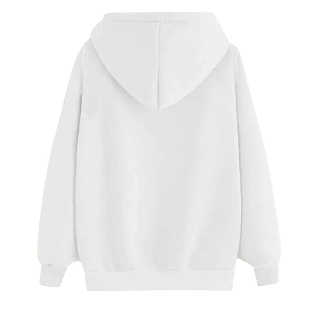 Women's Hoodies Tops Long Sleeve Sports blouse Spring Fashion fun Print Sweatshirts Solid Casual Loose Hooded Sweatshirt