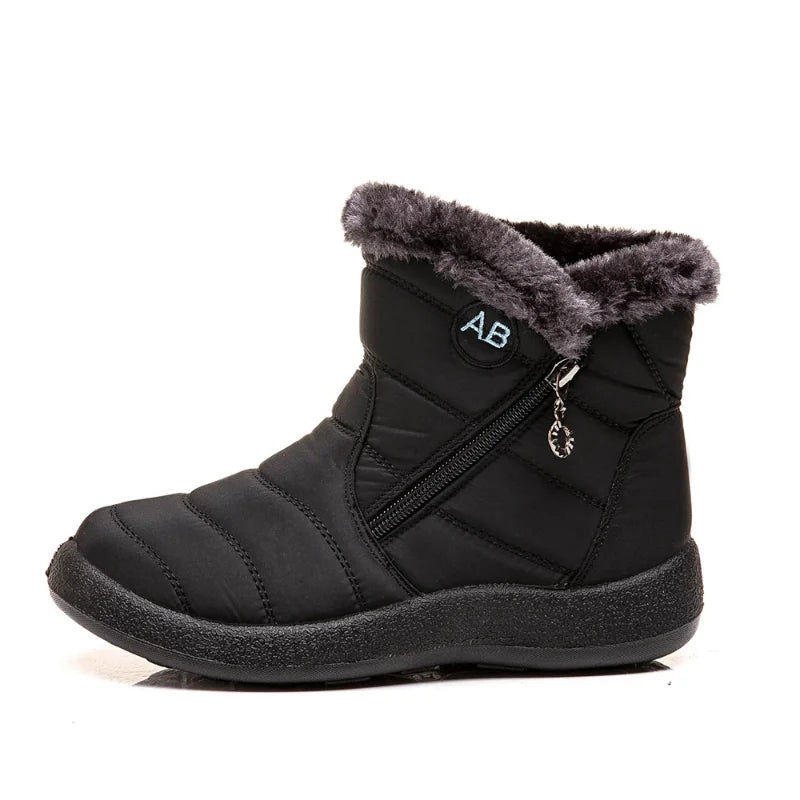 Winter Women Boots Thick Bottom Ankle Boots Women Waterproof Boots Fashion Women Shoes Solid Color Ladies Shoes Female Sneakers