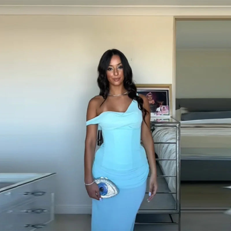 Chic Elegant See Through Maxi Dress For Women Fishbone Tube Top Spliced Long Robes  Lace Up Mesh Vestidos 2026 New Lady Dresses