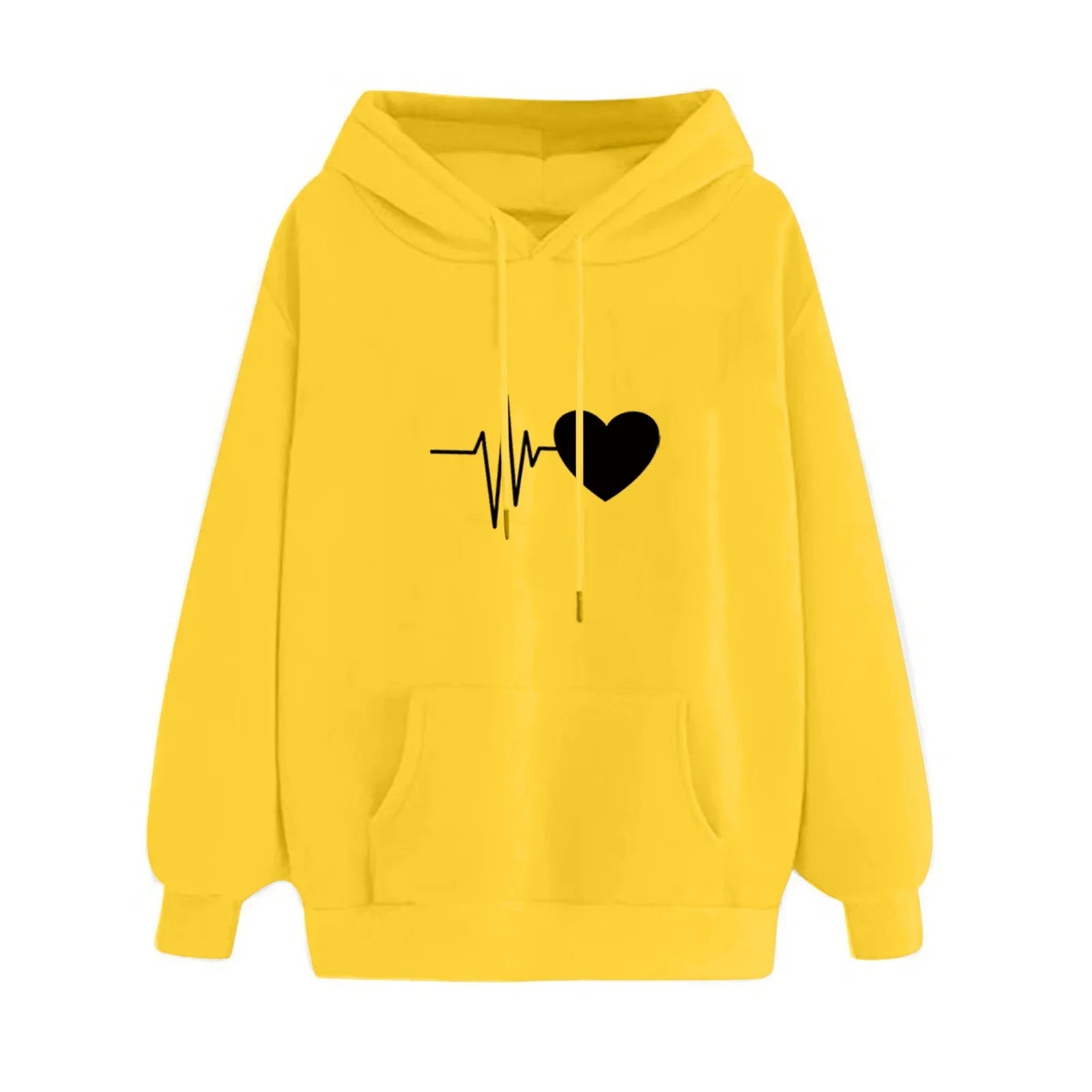Women's Hoodies Tops Long Sleeve Sports blouse Spring Fashion fun Print Sweatshirts Solid Casual Loose Hooded Sweatshirt