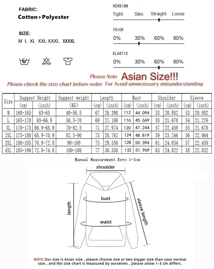 Hoodies for men and women fashionable casual street wear plus size hoodies loose fit for autumn and winter 2025