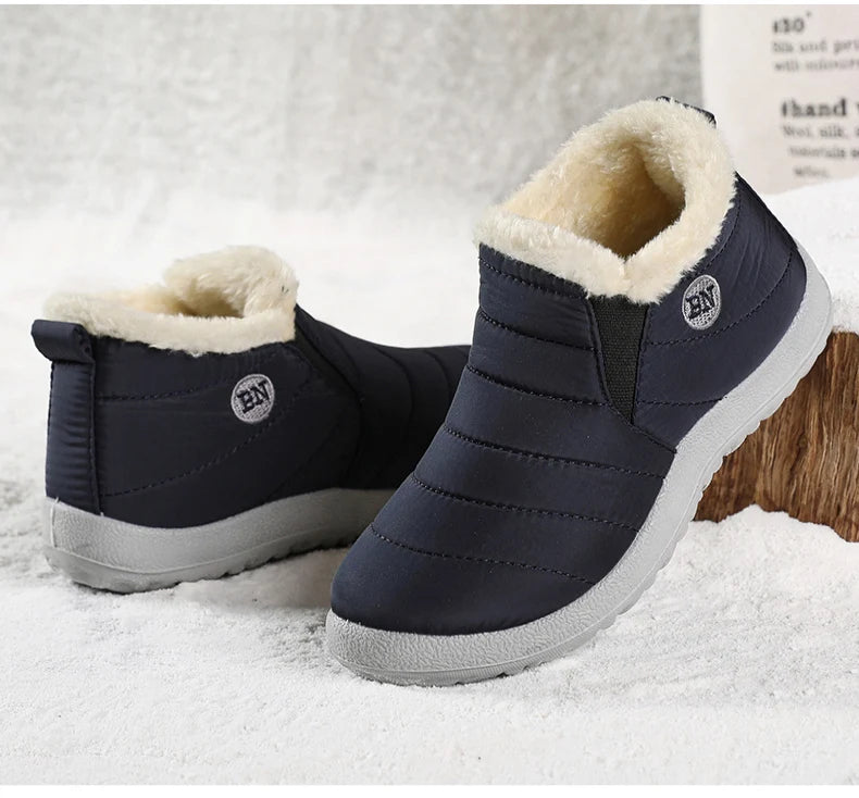 Men Boots Classics Waterproof Snow Boots For Winter Shoes Men's Black Fur Boots Ankle Winter Footwear Casual Botas Para Hombre