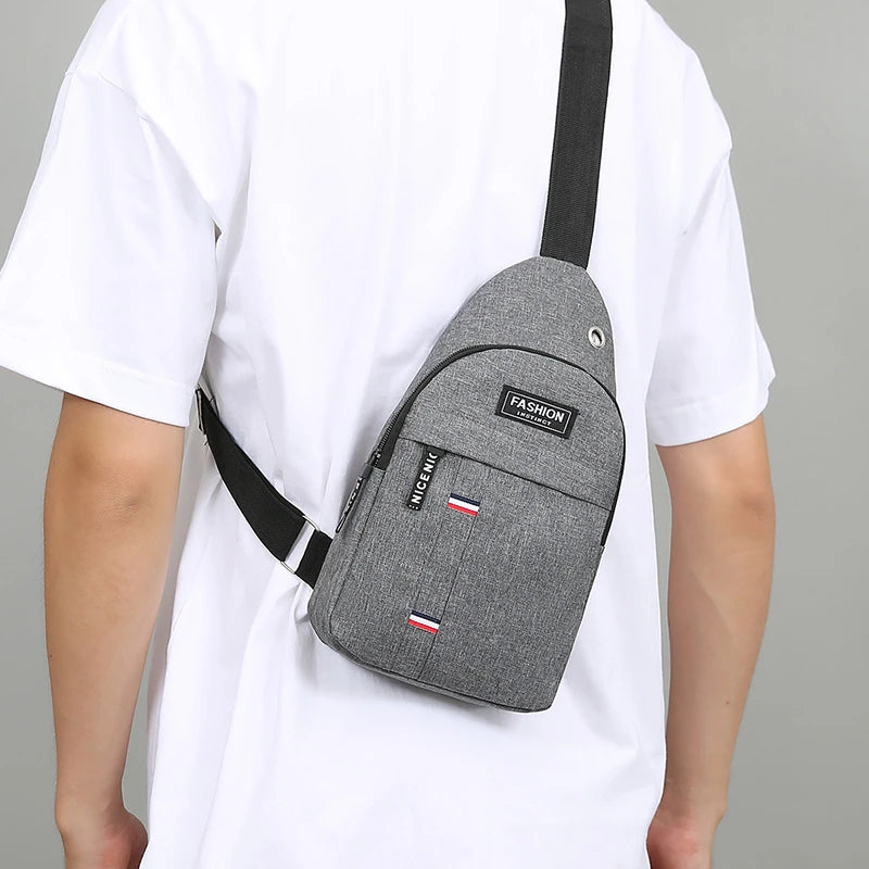 Chest Bag Men's One Shoulder Crossbody Bag Large Capacity Outdoor Sports And Leisure Fashion Small Shoulder Bag Large Capacit