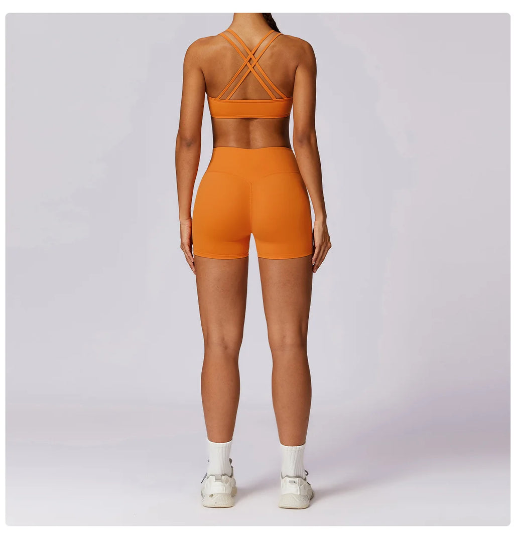 High Waist Workout Shorts Gym Wear Woman Fitness Outfits Yoga Pants Women Soft Workout Tights Spandex Solid Seamless Shorts