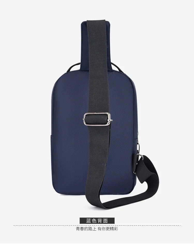 Chest Bag For Men New Large Capacity Shoulder Korean Version Travel Lightweight Nylon Crossbody Bag Backpack