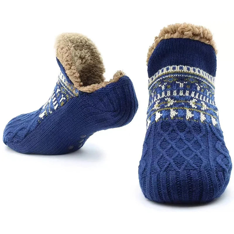 Winter Snow Socks Men Thicken Warm Home Bedroom Socks Slippers Man Non-Slip Foot Warmer Carpet knitted Socks Calcetines Hombre