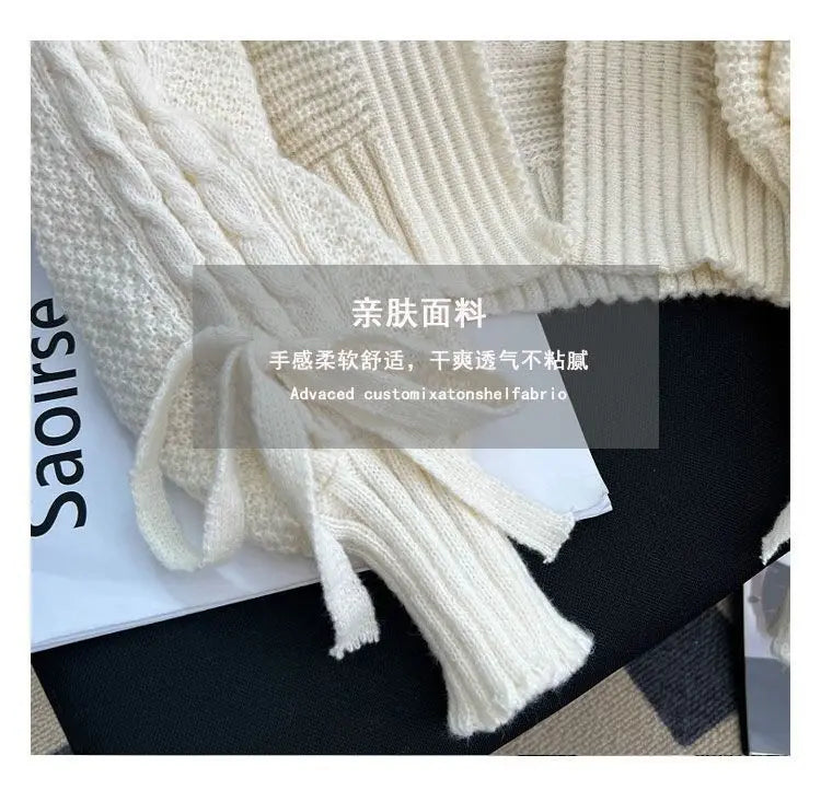 Sweater Jacket Women's Autumn and Winter New Style Western-style Outerwear with Knitted Cardigan Loose Short Long Sleeved Top