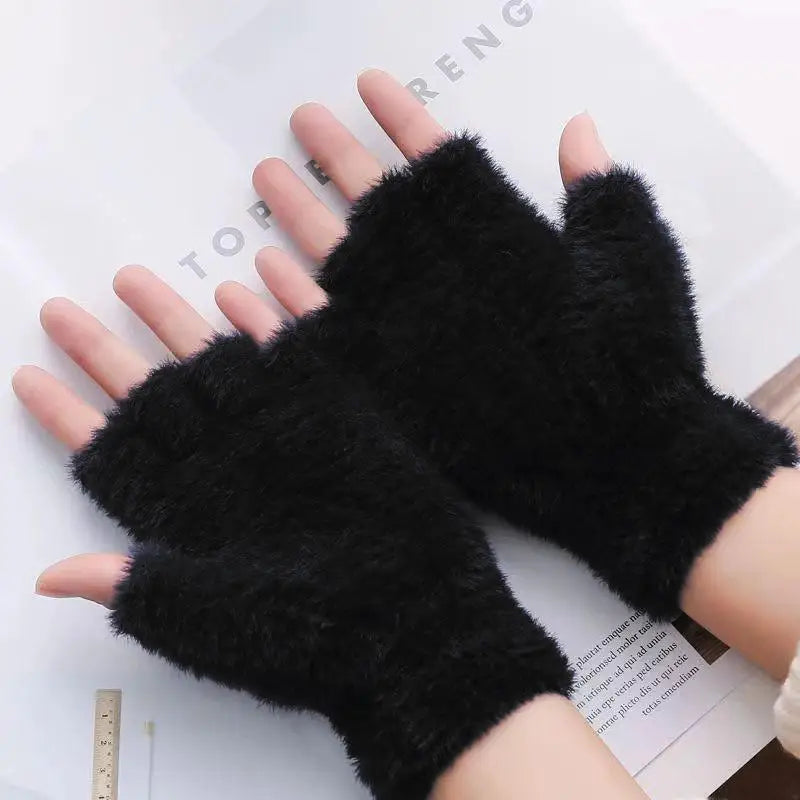 Children's Hat Scarf Gloves Suit Wool Monochrome Fried Dough Twists Warm Three Piece Children's Hat Scarf Gloves Suit