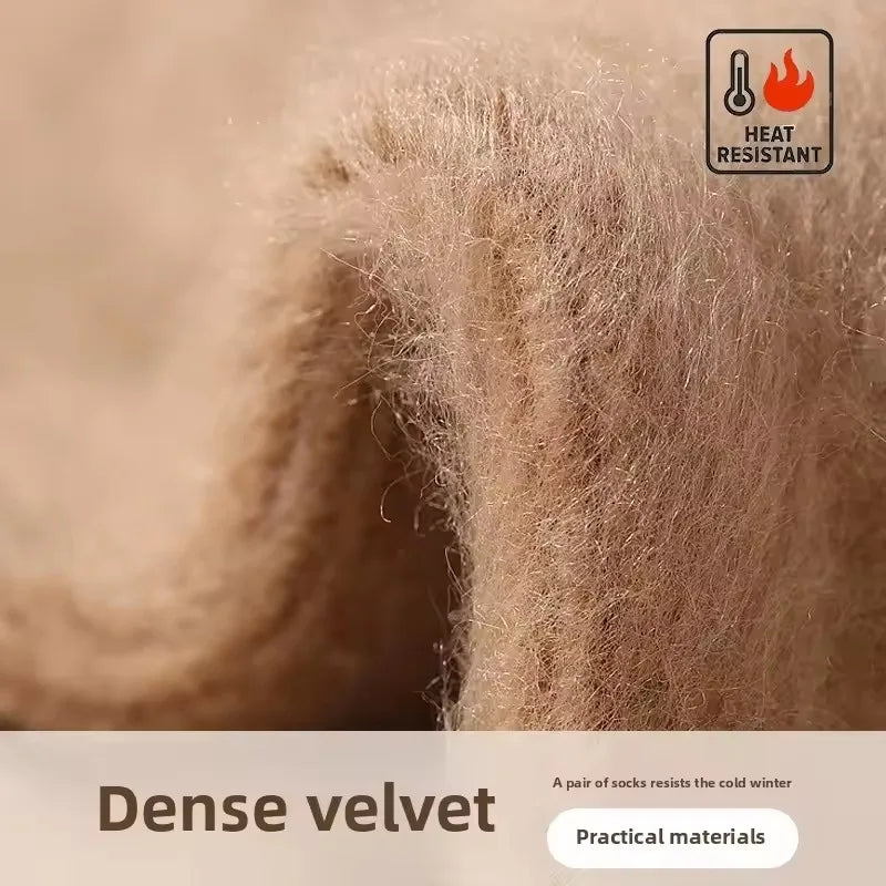 Winter Thermal Socks for Men Thickened Fleece Lined Long Socks Cashmere Feel Heat Retention Cold Weather Warm Sock Outdoor Sking
