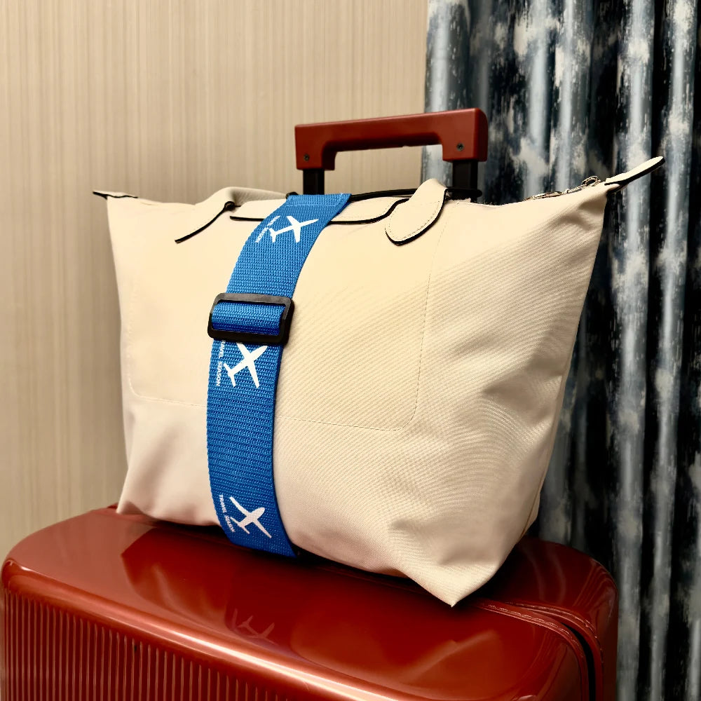 Aircraft printed nylon luggage fixed strap with one pack