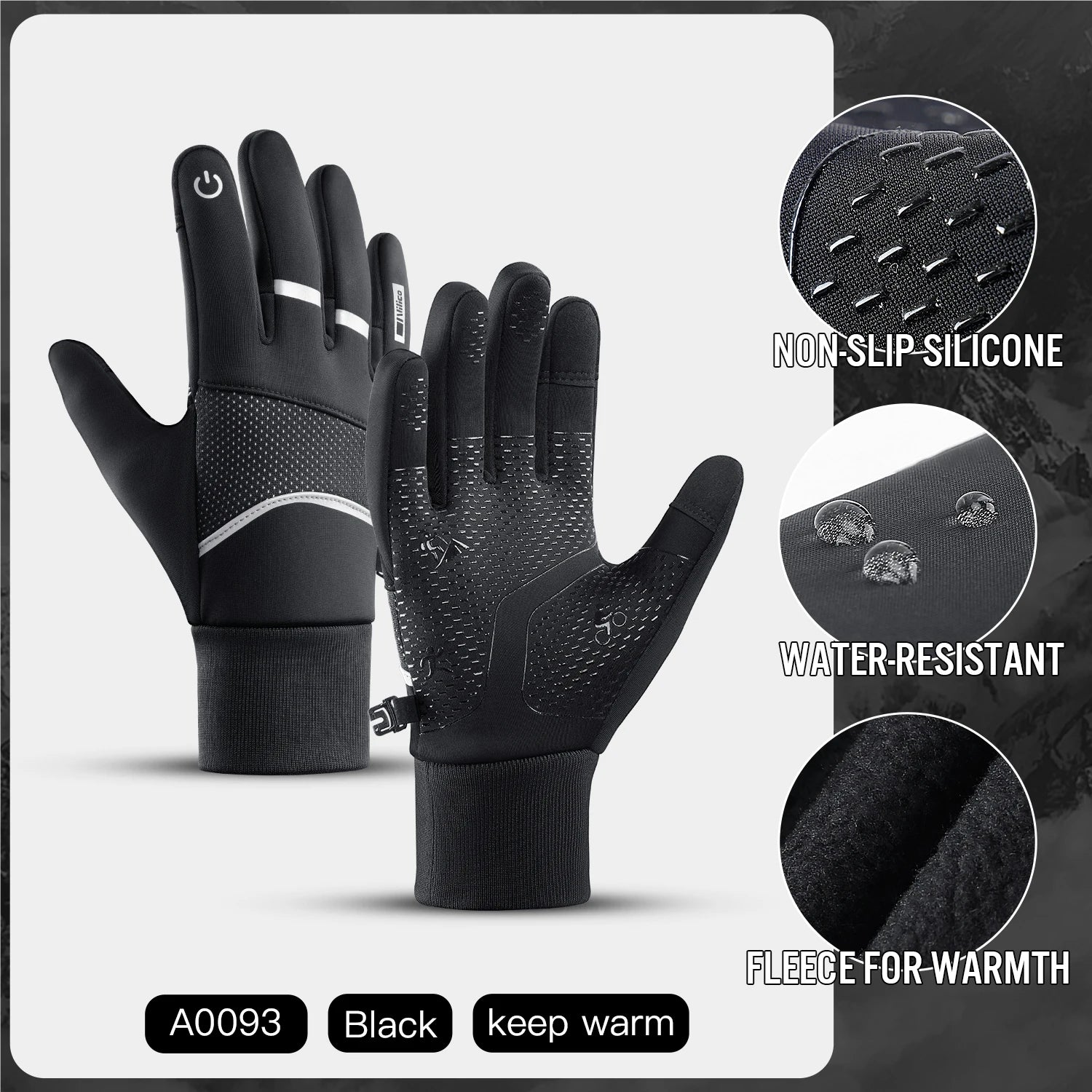 Winter Cycling Gloves for Men Women Warm Biking Glove for Riding Bicycle Gloves Waterproof Touchscreen Accessories Hiking Gloves
