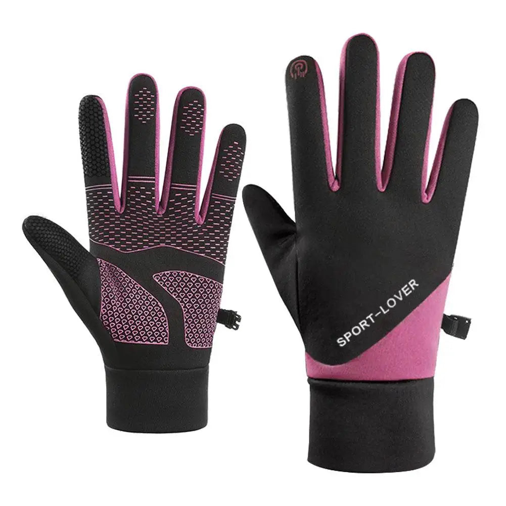 Winter Warm  Cycling Gloves Windproof Sports Running Motorcycle Anti-Slip Warm Outdoor Sports Touch Screen Full Fingers Gloves