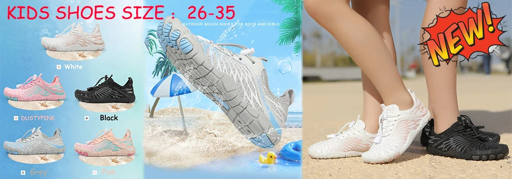 Women Men Aqua Shoes Beach Barefoot Water Sports Sneakers Unisex Summer Lightweight Quick Dry Outdoor Upstream Wading Swimming