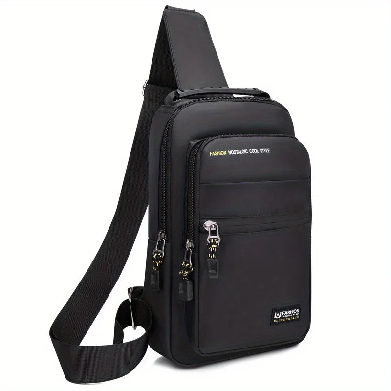 1pc Men's Casual Crossbody Bag, Fashion Sports Travel Oxford Cloth Sling Bag