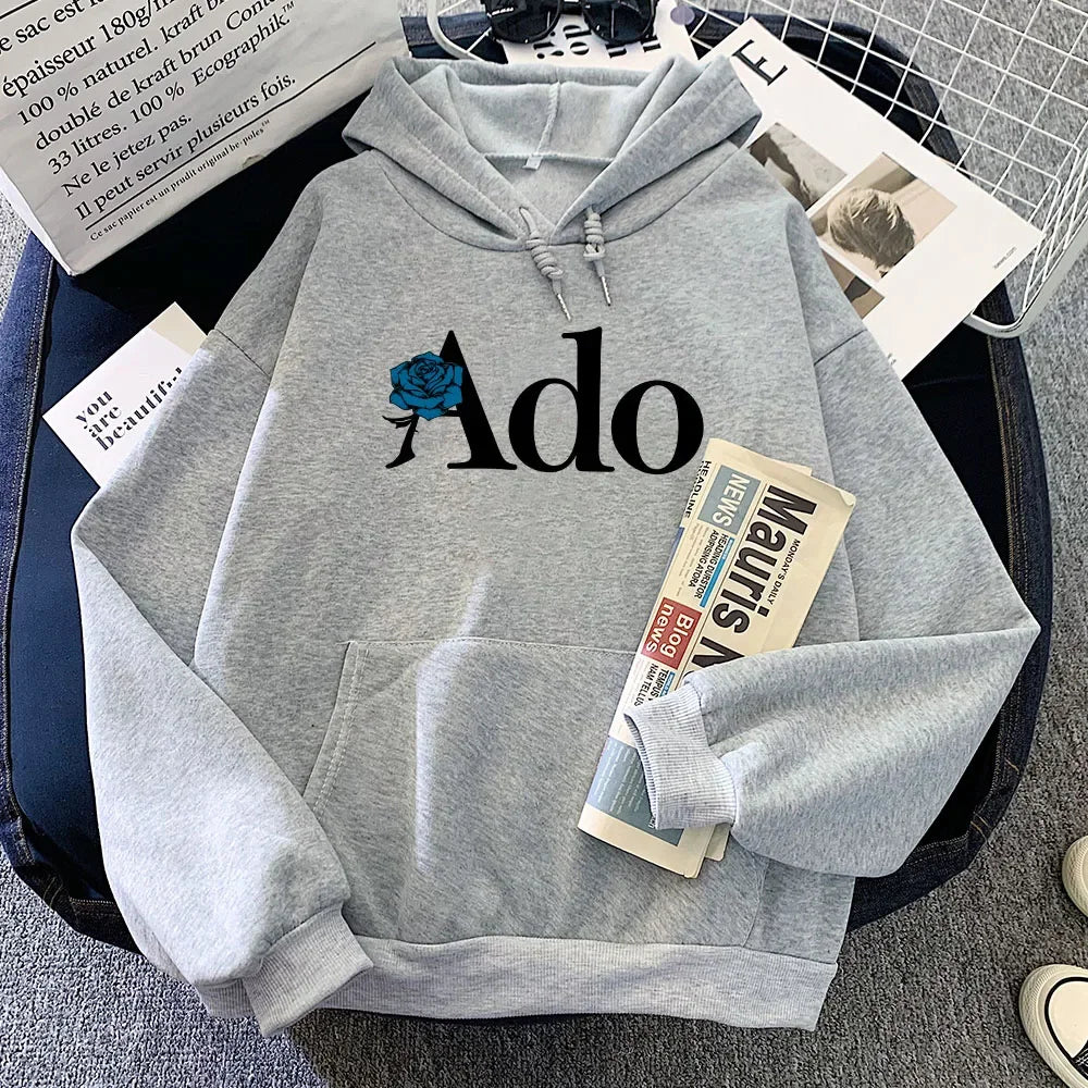 Ado Graphic Printed Hoodies Sweatshirts Autumn Winter Women Men Casual Fashion O-Neck Long Sleeve Tops Clothing Fleece Pullover