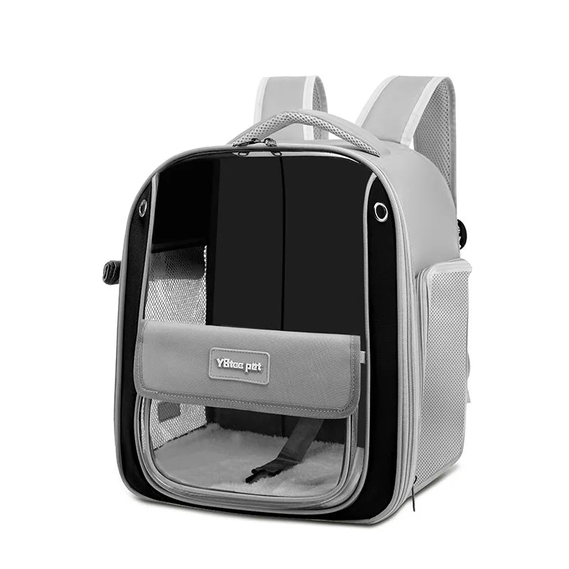 Cat backpack  outing schoolbag  double-shoulder pet bag  cat for travel  dog and cat supplies  transparent large-capacity portab