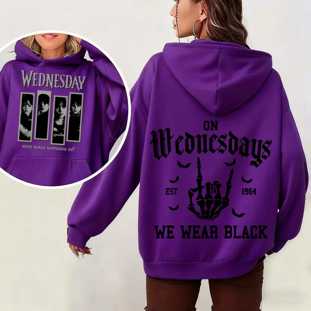 Wednesday Adams Hoodie Women's Hoodie Fashion Adult Sportswear Printed Top Sports Hoodie Black Clothing