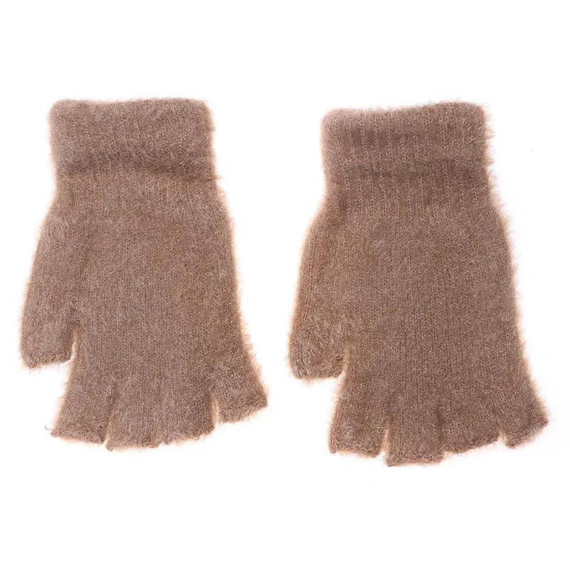 Children's Hat Scarf Gloves Suit Wool Monochrome Fried Dough Twists Warm Three Piece Children's Hat Scarf Gloves Suit