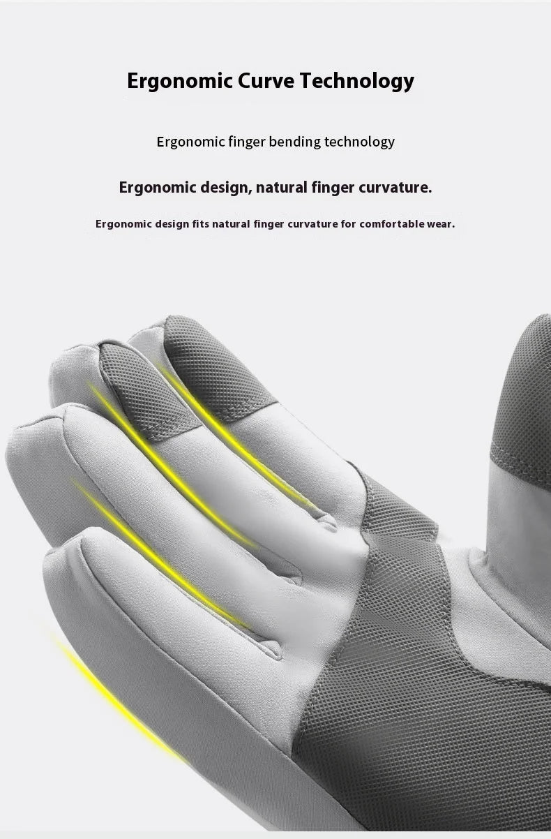 Winter ski gloves for men and women waterproof windproof warmth thickened anti-slip touch screen riding driving gloves