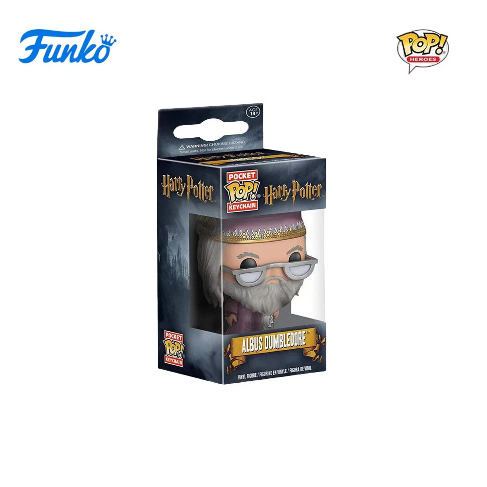 FUNKO POP Classic Film characters Dumbledore Harry Potter Lord Voldemort Hermione Toy Figures Collection Model Toys Key Chain