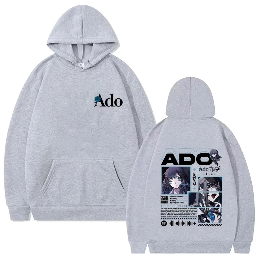 Ado World Tour 2025 Hibana Hoodie Men's Women Fashion Japanese Style Streetwear Unisex Vintage Casual Oversized Pullover Hoodies