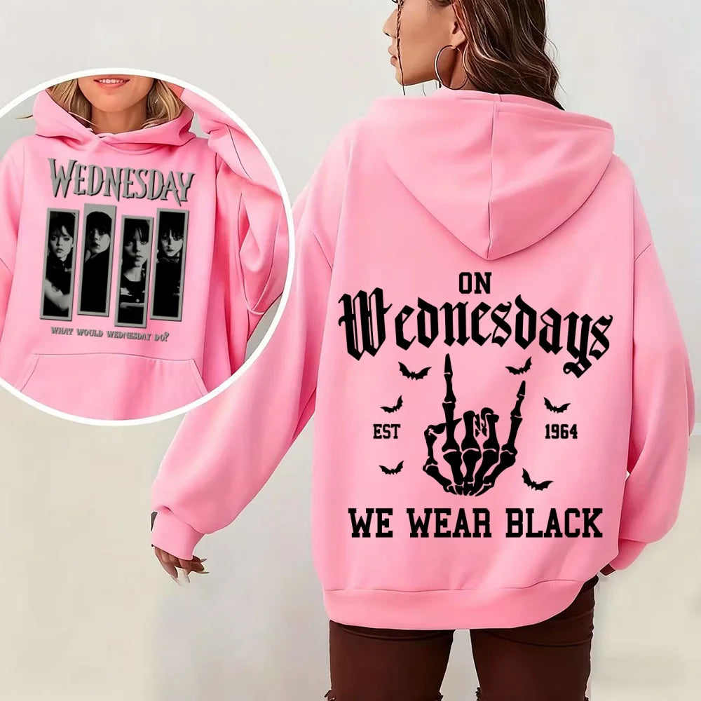 Wednesday Adams Hoodie Women's Hoodie Fashion Adult Sportswear Printed Top Sports Hoodie Black Clothing
