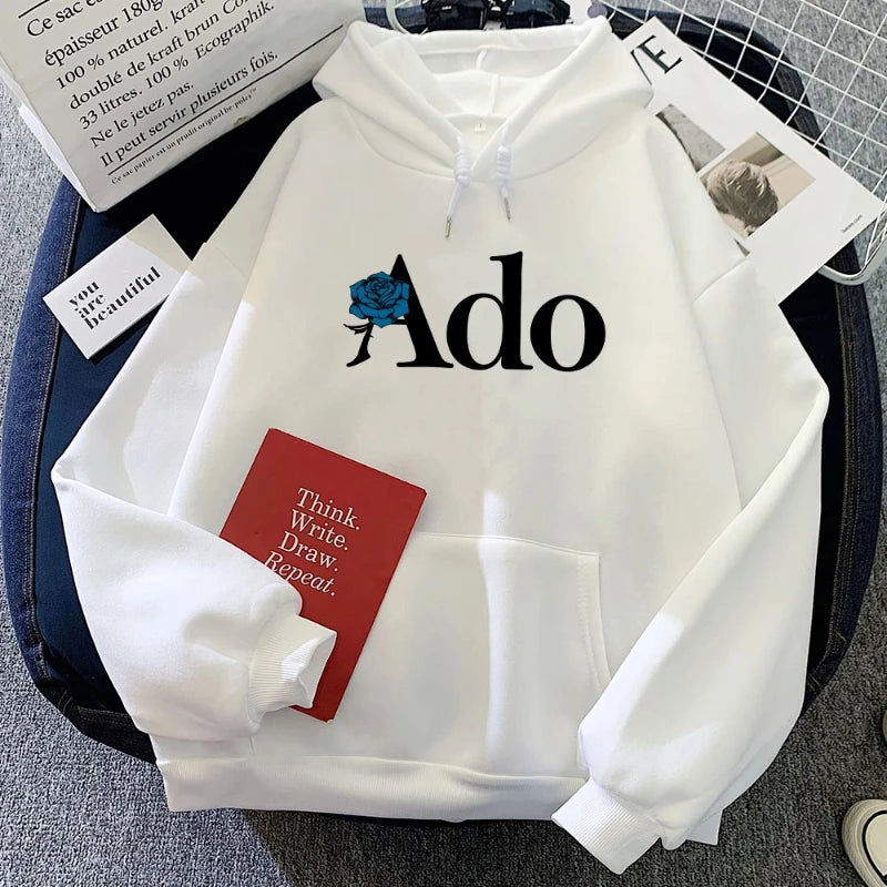 Ado Graphic Printed Hoodies Sweatshirts Autumn Winter Women Men Casual Fashion O-Neck Long Sleeve Tops Clothing Fleece Pullover