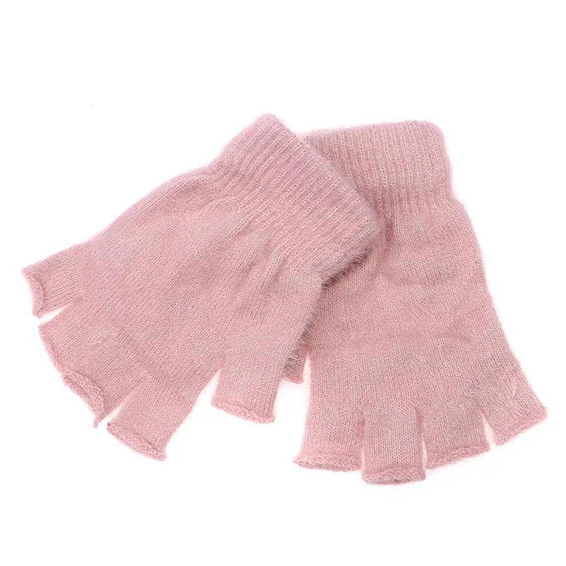 Children's Hat Scarf Gloves Suit Wool Monochrome Fried Dough Twists Warm Three Piece Children's Hat Scarf Gloves Suit