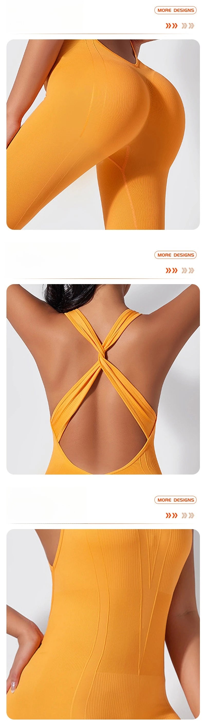 Crisscross Back Yoga Bodysuit Women V-Neck Butt Lifting Workout Jumpsuit Seamless Running Fashion Slim High Elastic Bodysuit