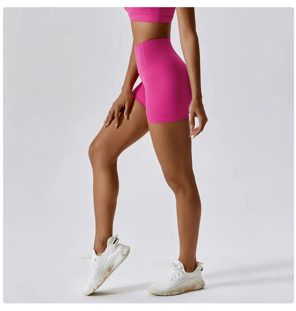 High Waist Workout Shorts Gym Wear Woman Fitness Outfits Yoga Pants Women Soft Workout Tights Spandex Solid Seamless Shorts