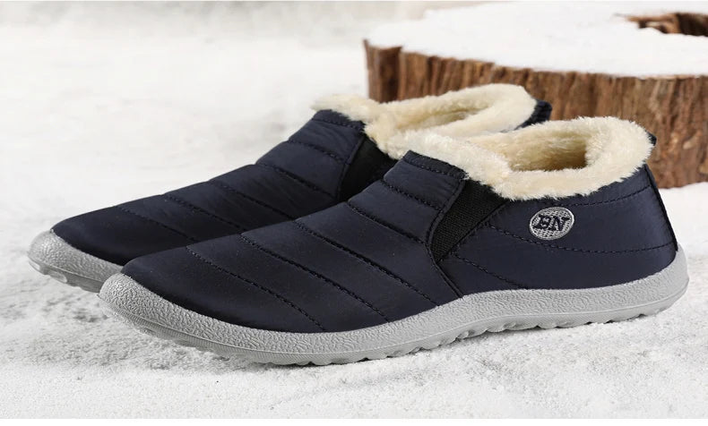 Men Boots Classics Waterproof Snow Boots For Winter Shoes Men's Black Fur Boots Ankle Winter Footwear Casual Botas Para Hombre