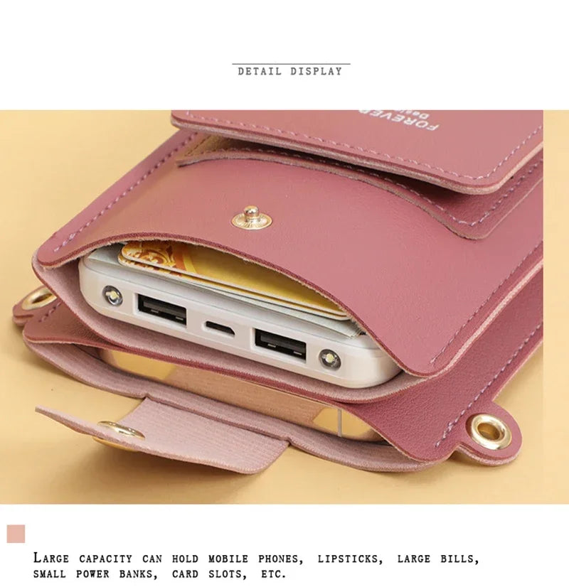 Women Bags Soft Leather Wallets Touch Screen Cell Phone Purse Crossbody Shoulder Strap Handbag for Female Cheap Women's Bags