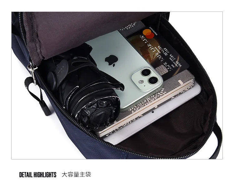Chest Bag For Men New Large Capacity Shoulder Korean Version Travel Lightweight Nylon Crossbody Bag Backpack