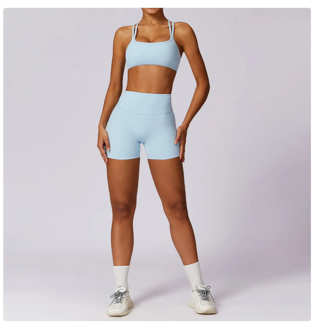 High Waist Workout Shorts Gym Wear Woman Fitness Outfits Yoga Pants Women Soft Workout Tights Spandex Solid Seamless Shorts