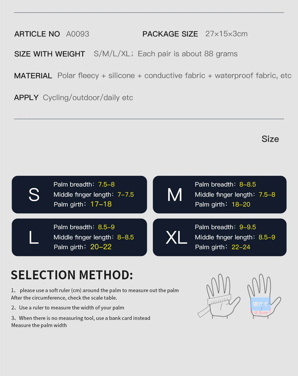 Winter Cycling Gloves for Men Women Warm Biking Glove for Riding Bicycle Gloves Waterproof Touchscreen Accessories Hiking Gloves