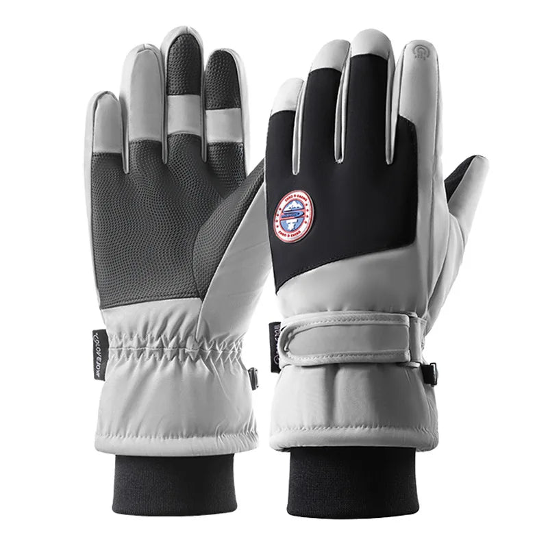 Winter ski gloves for men and women waterproof windproof warmth thickened anti-slip touch screen riding driving gloves