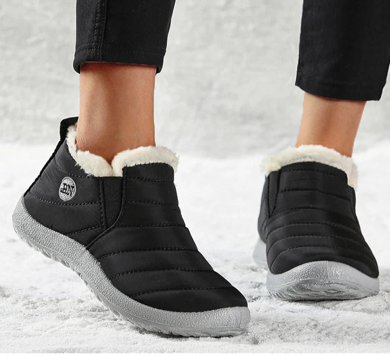 Men Boots Classics Waterproof Snow Boots For Winter Shoes Men's Black Fur Boots Ankle Winter Footwear Casual Botas Para Hombre