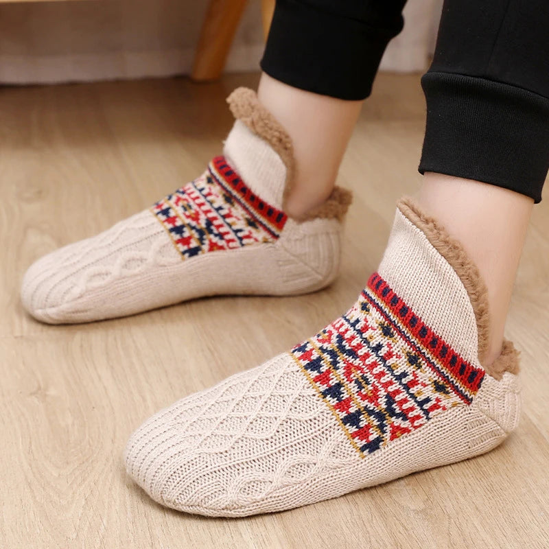 Winter Snow Socks Men Thicken Warm Home Bedroom Socks Slippers Man Non-Slip Foot Warmer Carpet knitted Socks Calcetines Hombre