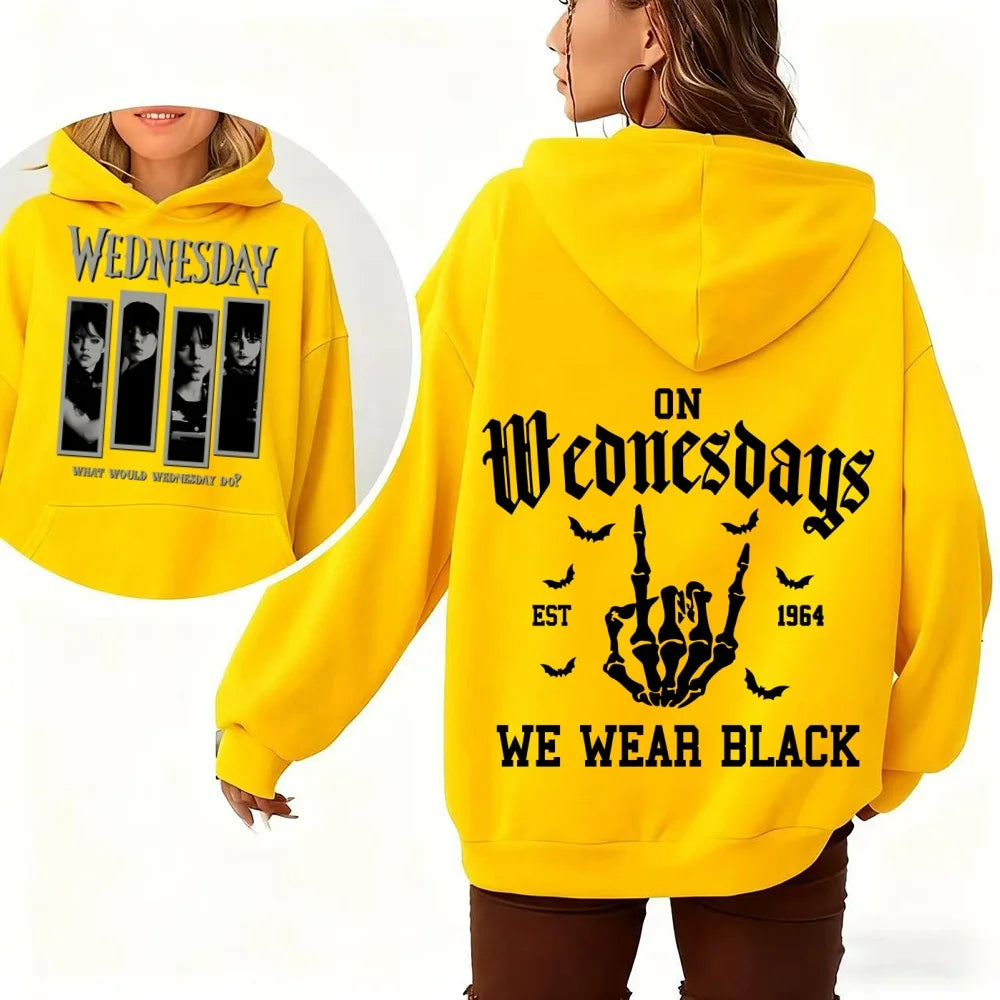 Wednesday Adams Hoodie Women's Hoodie Fashion Adult Sportswear Printed Top Sports Hoodie Black Clothing
