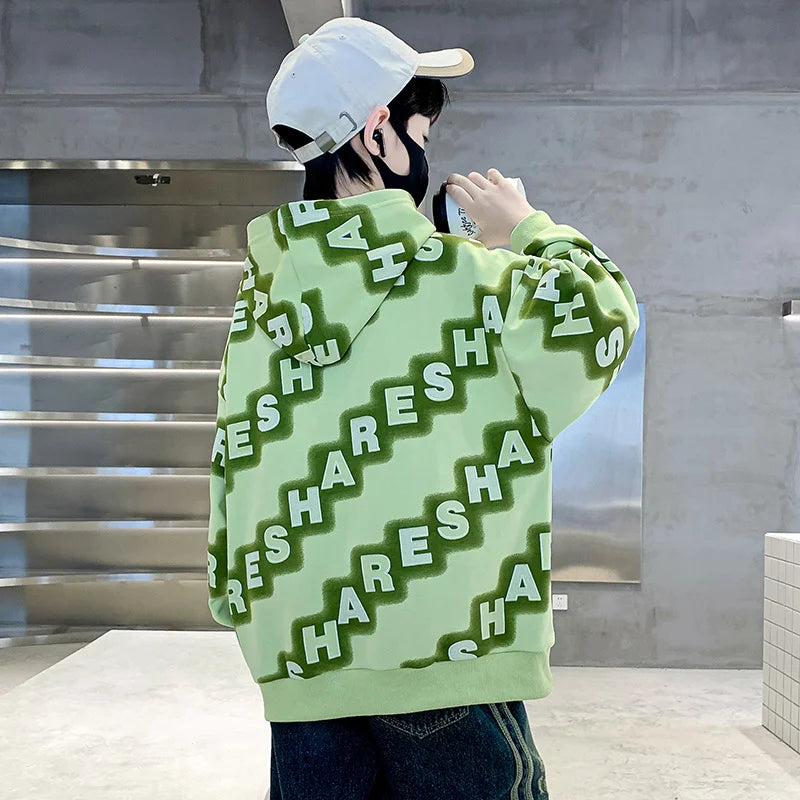 Boys Hoodies Spring Autumn Young Children's Clothes Long Sleeve Kids Pullover Hooded Sweatshirts Tops for Boys 5 To 14 Years Old